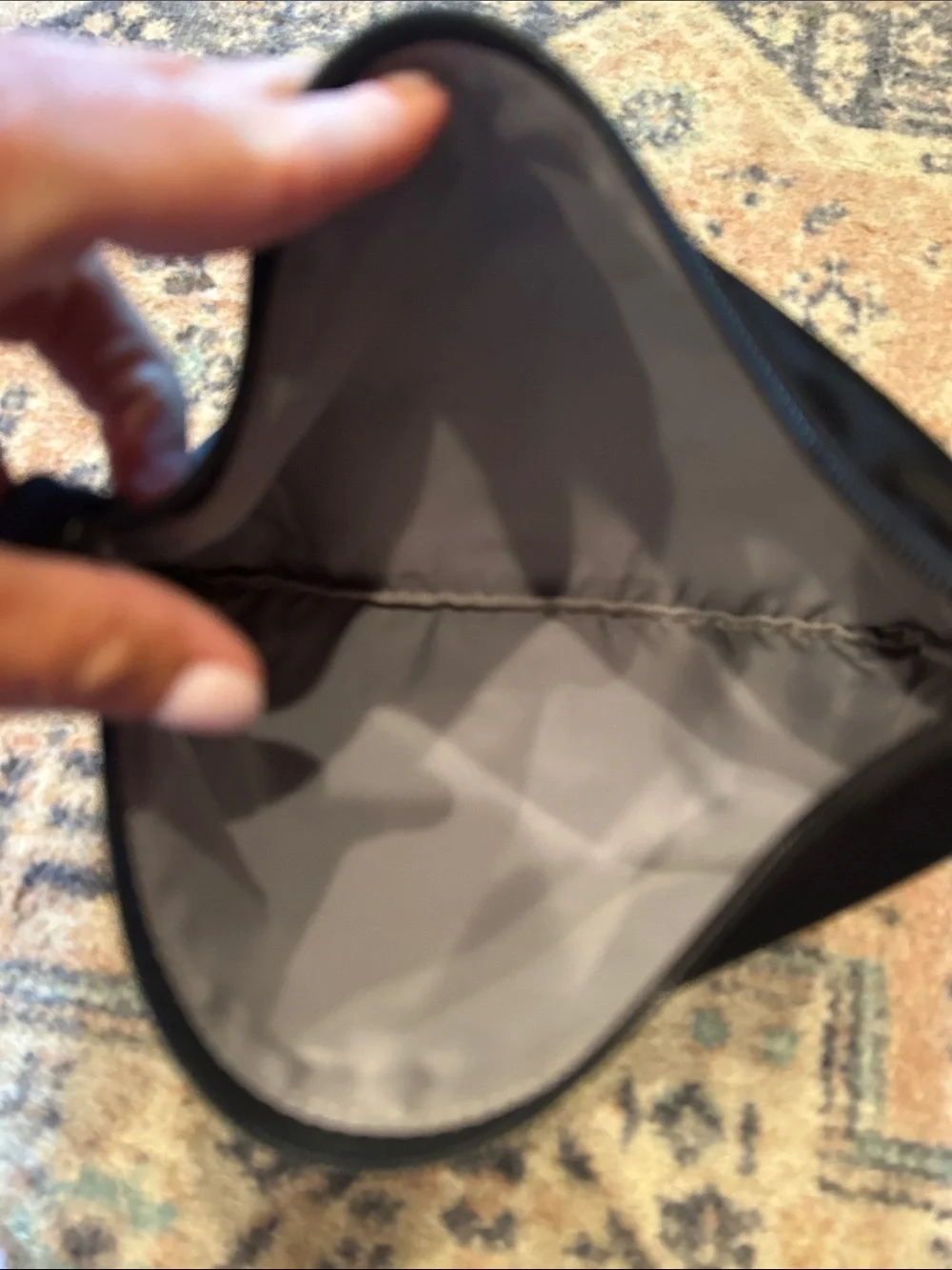Tumi Black Soft Nylon Pouch with Gold Logo